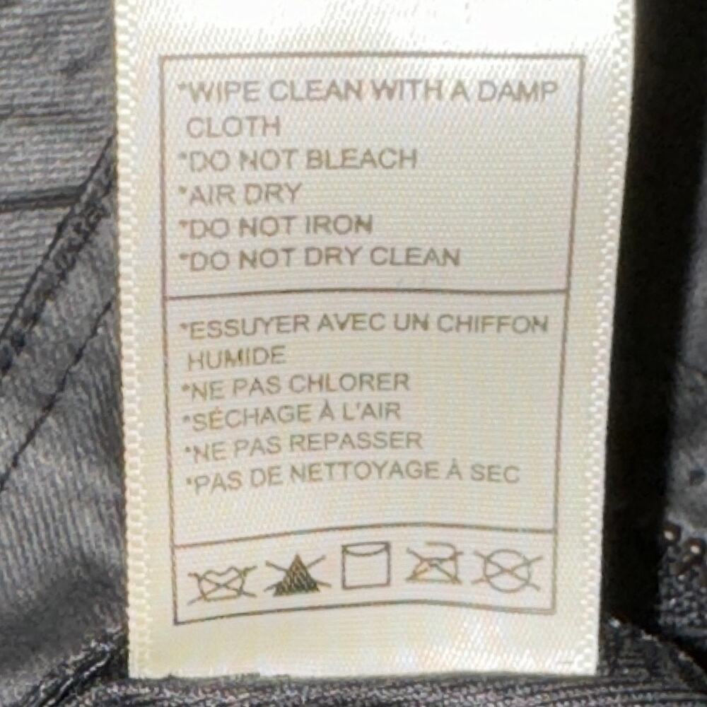 NWT Steve Madden Faux Leather Black Pants Size 29 Straight Leg 5 pocket - Picture 7 of 7